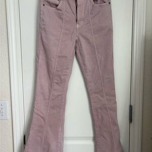 American Eagle Ne(x)t Level Super High-Waisted Flare Jeans Pink - Size 6